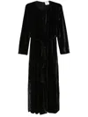 Forte Forte Semi-sheer Pleated Flared Dress In Black