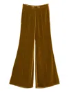 Forte Forte Pleated Velvet Pants In Brown