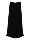 Forte Forte Pleated Wide-leg Trousers In Black