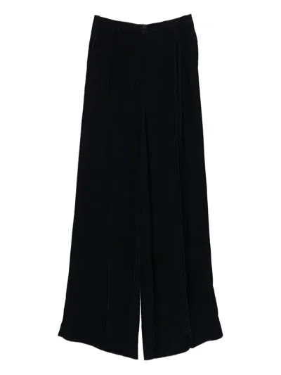 Forte Forte Pleated Wide-leg Trousers In Black