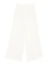 Forte Forte Pleated Wide-leg Trousers In White