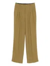 Forte Forte Pleated Wide-leg Trousers With High Waist In Gold