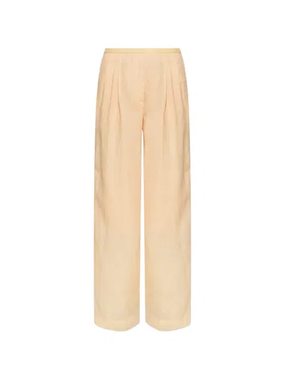Forte Forte Pleated Wide-leg Trousers In Pink