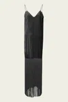 Forte Forte Pliss' Velvet Fringed Dress In Nero