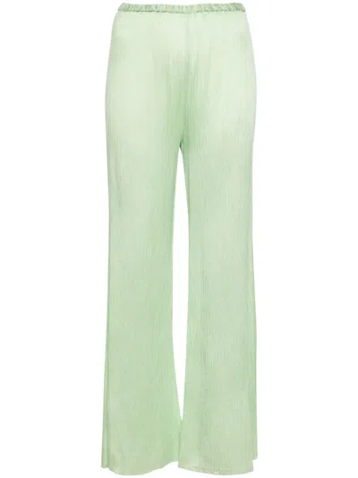 Forte Forte Straight-leg Pleated Trousers In Green