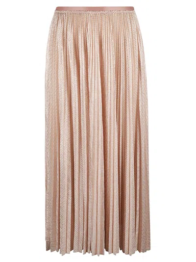 Forte Forte Plisse Lame Skirt In Black