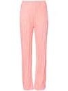 Forte Forte Plissé Straight Trousers In 粉色