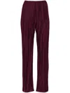 Forte Forte Plissé Straight Trousers In Purple