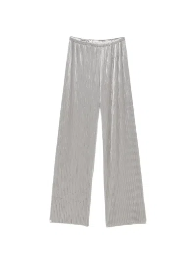 Forte Forte Plissé-effect Wide-leg Trousers In Multi
