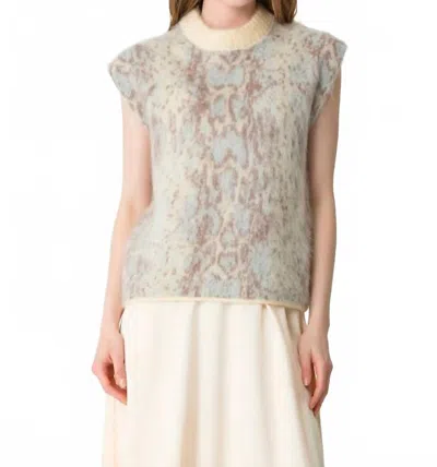 Forte Forte Plumes De Python Alpaca Jacquard Vest In Beige