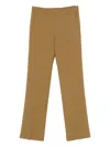 Forte Forte Wool Viscose Twill Regular Waist Pants In Brown