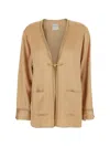 Forte Forte Pocket Trim Jacket In Brown