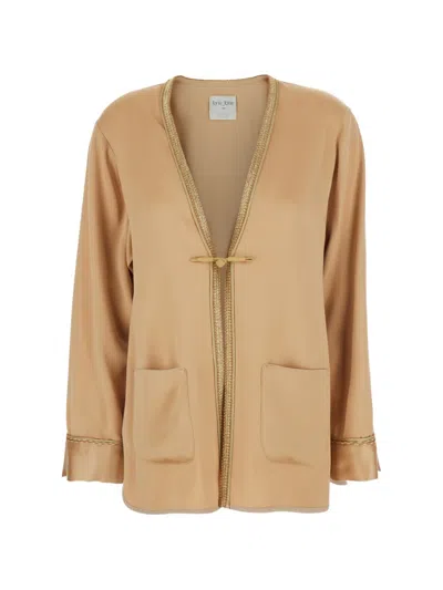 Forte Forte Pocket Trim Jacket In Brown