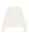 Forte Forte Pocket-trimmed Button Cardigan In Neutral