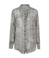 Forte Forte Silk Chiffon Shirt With Dune Lily Print