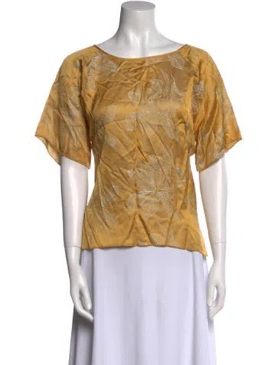 Pre-owned Forte Forte Printed Bateau Neckline T-shirt In Multi