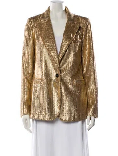 Pre-owned Forte Forte Printed Blazer In Gold