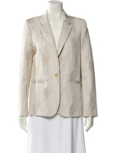 Pre-owned Forte Forte Printed Blazer W/ Tags In Neutral