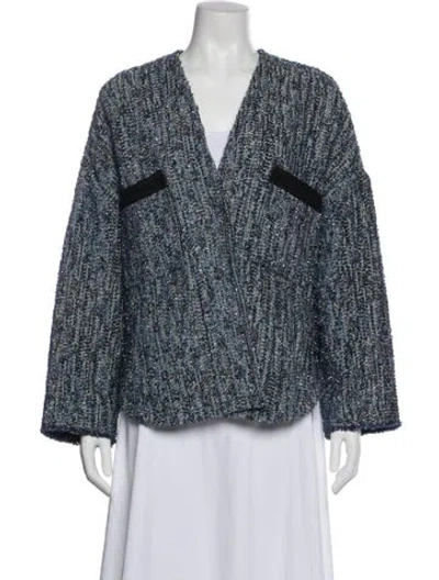 Pre-owned Forte Forte Printed Evening Jacket In Blue