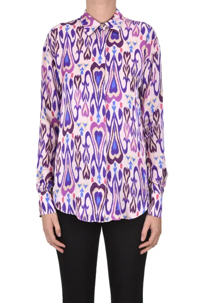 Forte Forte Printed Jacquard Shirt In Pale Pink