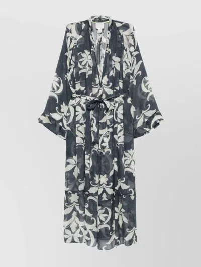 Forte Forte Printed Linen And Silk Gown
