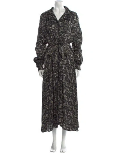 Pre-owned Forte Forte Printed Long Dress In Multi