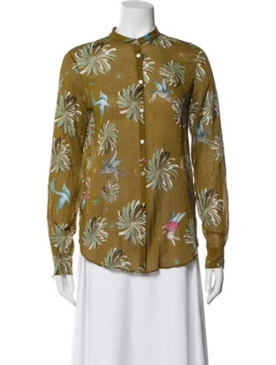 Pre-owned Forte Forte Printed Long Sleeve Blouse In Multi