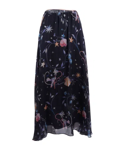 Forte Forte Printed Midi Skirt In Black