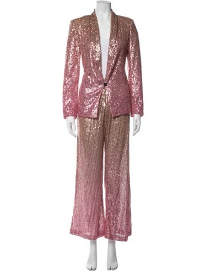 Pre-owned Forte Forte Printed Pantsuit In Pink