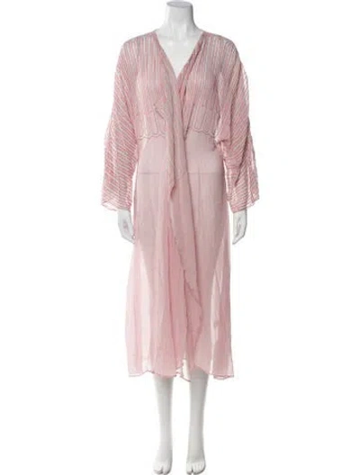 Pre-owned Forte Forte Printed Robe In Pink