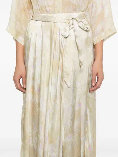 Forte Forte Printed Satin Long Skirt
