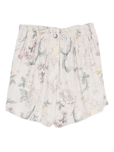 Forte Forte Printed Shorts In Neutral