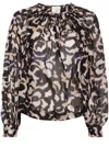 Forte Forte Abstract-print Semi-sheer Blouse