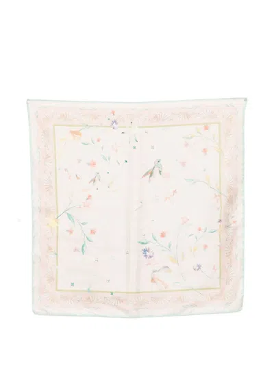 Forte Forte Printed Silk Foulard In Pink