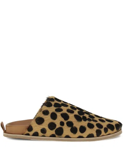 Forte Forte Printed Slippers In Brown