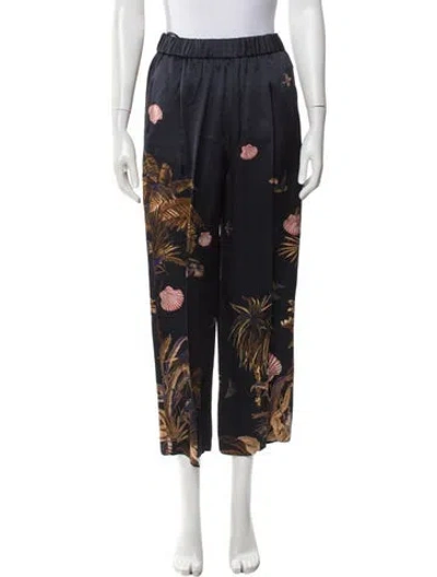 Pre-owned Forte Forte Printed Wide Leg Pants In Blue