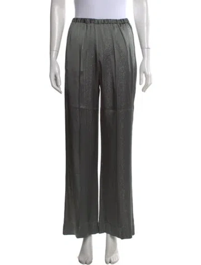 Pre-owned Forte Forte Printed Wide Leg Pants In Green