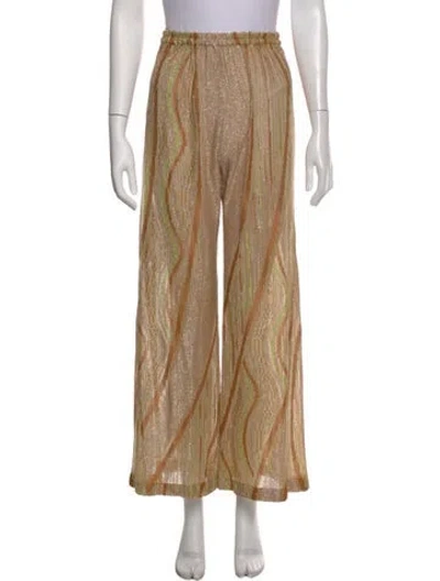 Pre-owned Forte Forte Printed Wide Leg Pants In Neutral