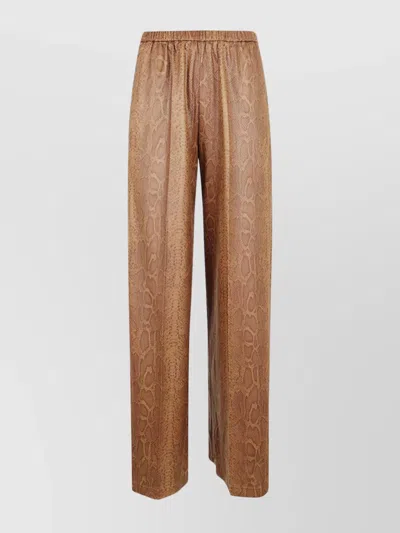 Forte Forte Python Pattern Wide Leg Trousers In Gold
