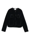Forte Forte Quilted Patch-pockets Jacket In Black