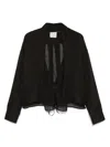 Forte Forte Forte_forte Chic Rami` Muslin Crossed Shirt In Schwarz