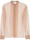 Forte Forte Raw-cut Mesh Shirt In Neutrals