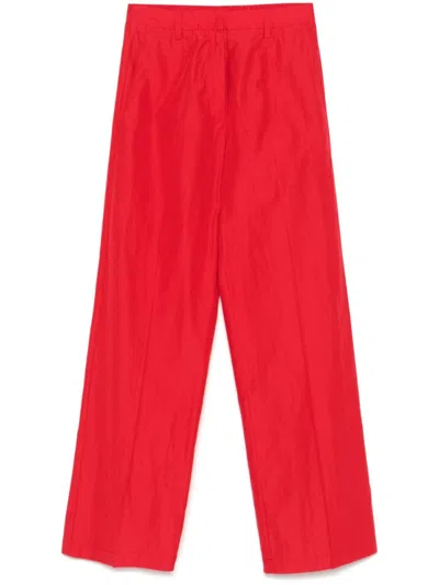 FORTE FORTE RED STRAIGHT-LEG TROUSERS