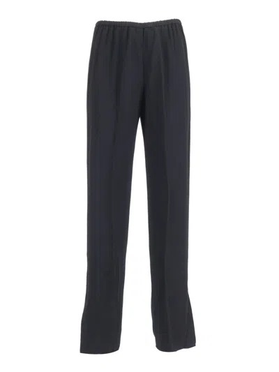 FORTE FORTE REGULAR WAIST TUXEDO PANTS ENVERS SATIN MATTE