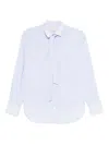 Forte Forte Relaxed Fit Cotton Shirt With Tie Detail In Blue