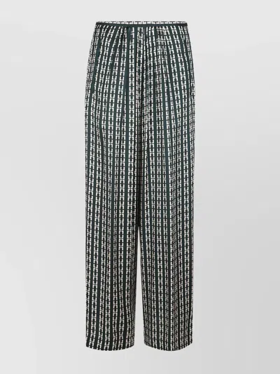 FORTE FORTE RELAXED WIDE LEG PANTS WITH ALL-OVER PRINT