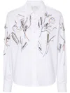 Forte Forte Rhinestone-detailed Poplin Shirt In White