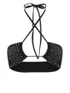 Forte Forte Rhinestone-embellished Bikini Top In 黑色
