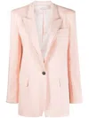 Forte Forte Rhinestone-embellished Single-breasted Blazer In Pink