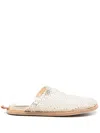 Forte Forte Rhinestone-embellished Slides In Neutrals